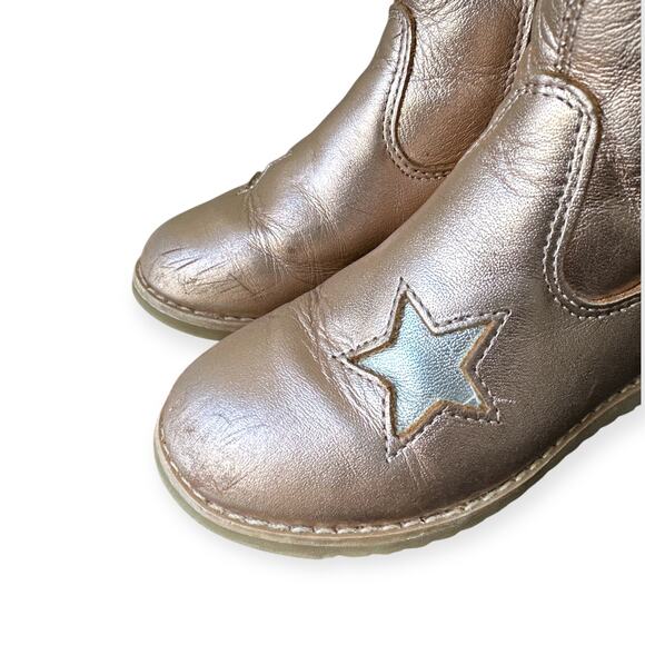 Old Soles Pink Gold Starling Leather Ankle Boots, Size 25 EU, 9 US - Picture 7 of 12